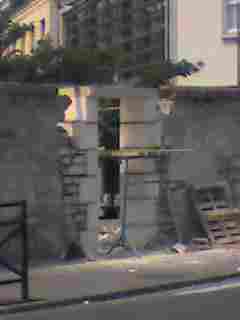 Compiègne travaux mur pierre